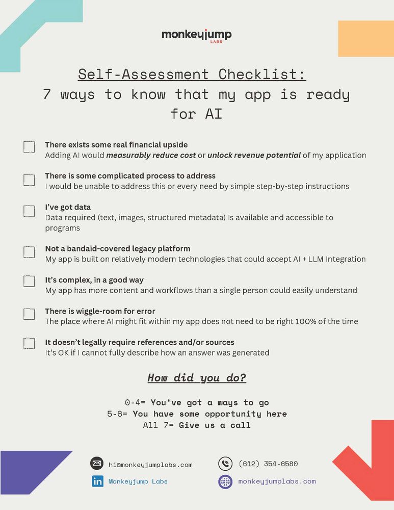 AI enhancement checklist